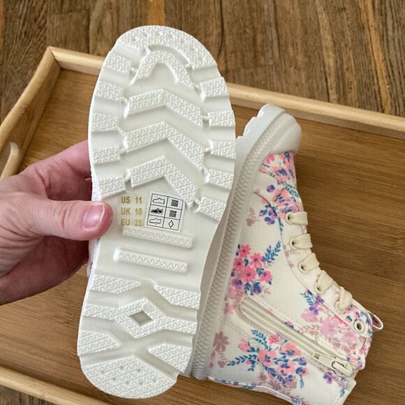 FABKIDS Floral Lug Sole Hi Top Sneakers - Picture 6 of 7